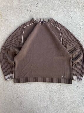 2000s Y2k Brown Point Zero Sweater
